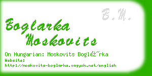 boglarka moskovits business card